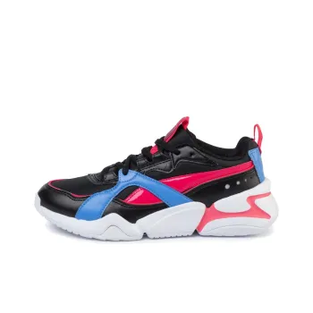 PUMA Nova Anti Slip Wear Resistant Low Top Running Shoes Women's Black Pink Blue