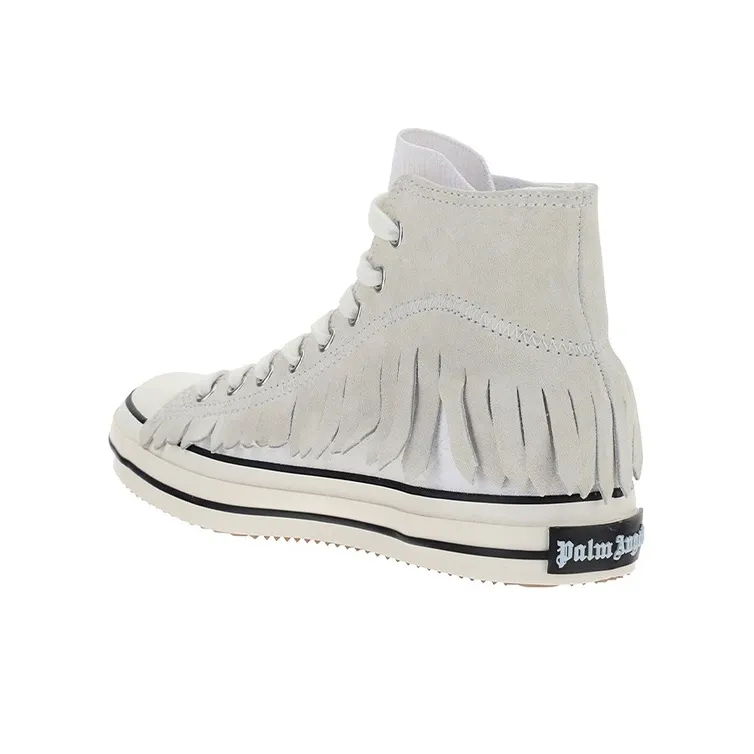 PALM ANGELS Skateboard Shoes Women's High-Top White-3