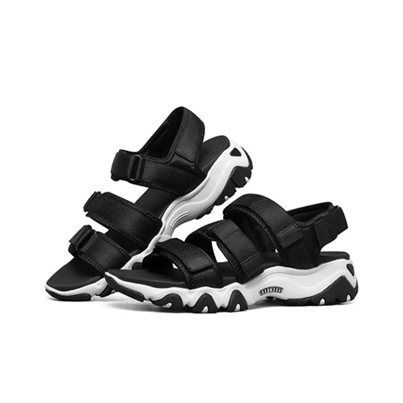 Skechers D Lites 2.0 3 Straps Sandals 'Black White' Women's-2