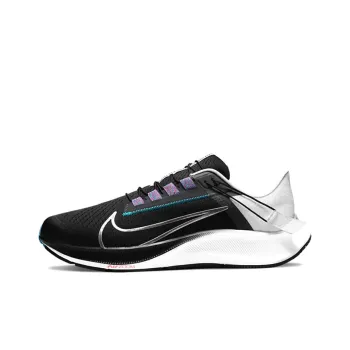 Nike Air Zoom Pegasus 38 Flyease Black Metallic Silver Extra Wide