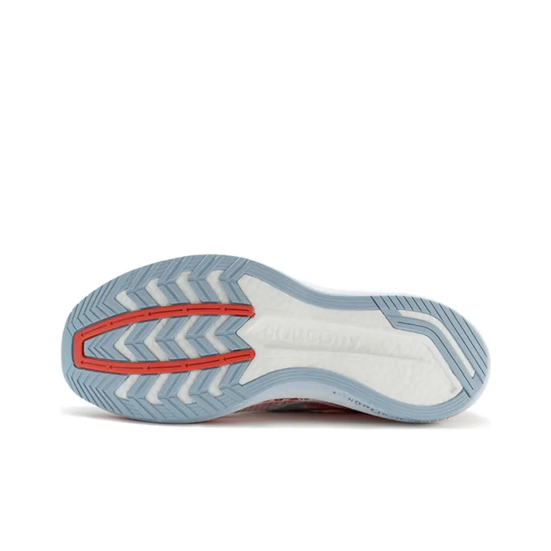 Saucony Shock Absorbers With Slip Resistant Features Low Top Carbon Plate Marathon Running Shoes Unisex White Red-4