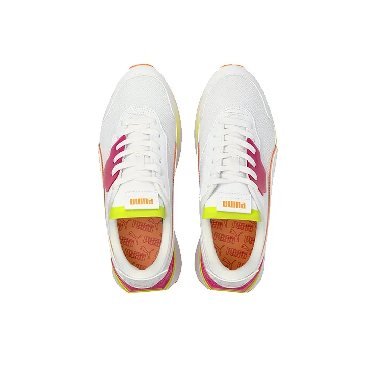 PUMA Cruise Rider Trainer Running Shoes Women's Low-Top White/Yellow/Orange-2