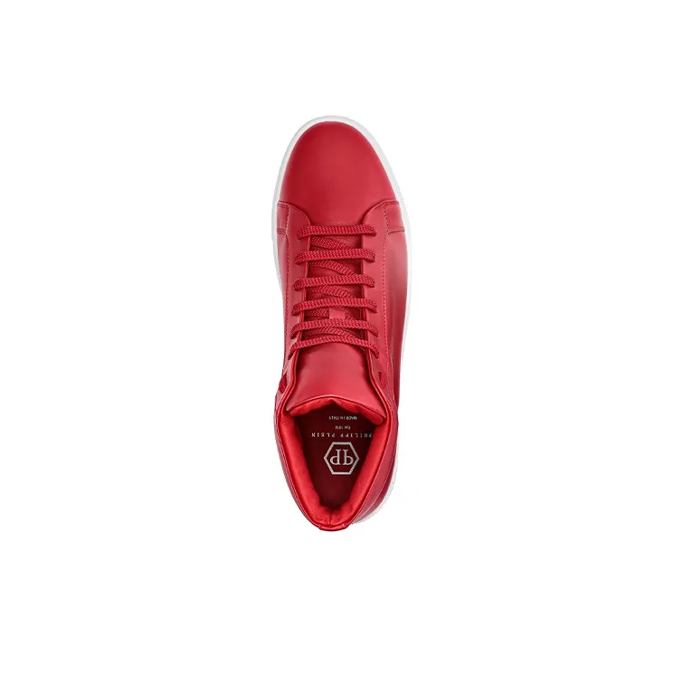 PHILIPP PLEIN Skateboard Shoes Men High-Top Red-3