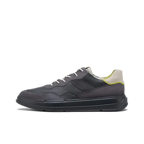 Ecco Soft Cool X Skateboard Shoes Men Low-Top Magnetic Gray