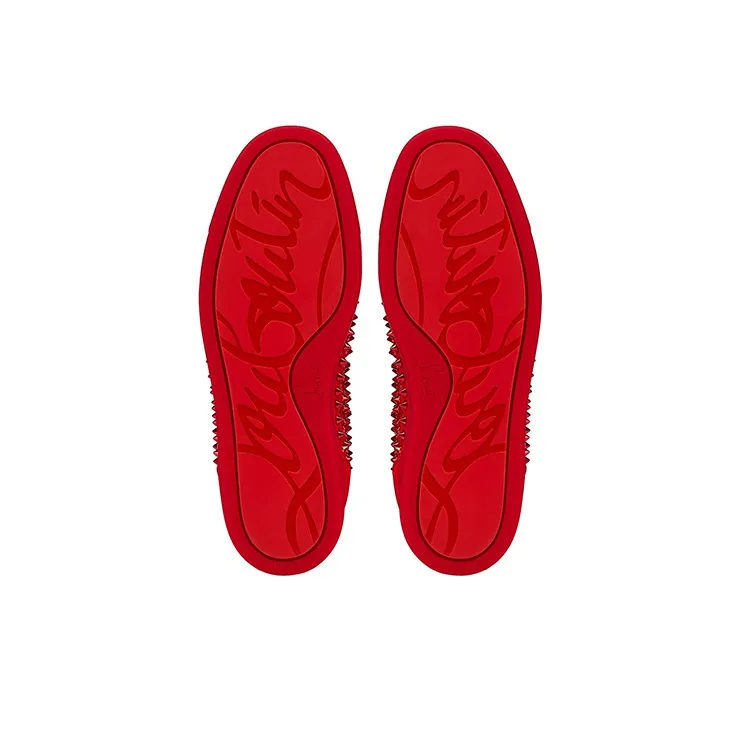 CL LUBOTING Louboutin Louis Orlato Flat Stylish Skateboarding Shoes Men's Red-4