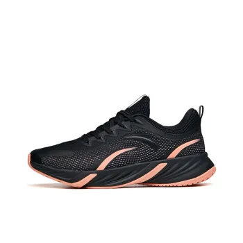 Anta Running Collection Breathable Low Top Running Shoes Women's Black Pink