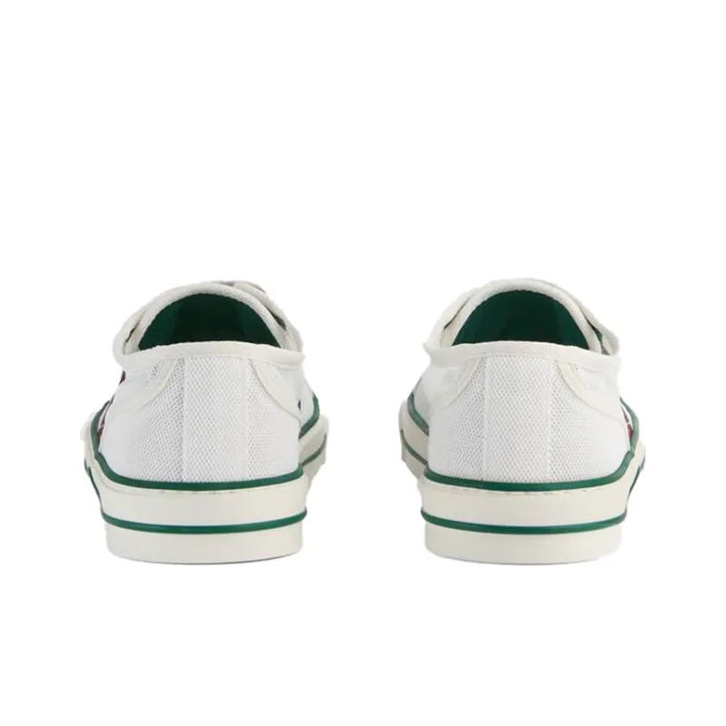 GUCCI Tennis 1977 Low Top Stylish Skateboarding Shoes Men's White Green-3