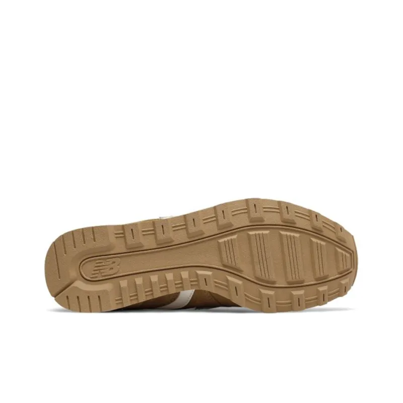 New Balance NB 696 Glen Check Plaid Low-Top Running Shoes Women's Oat Brown-3