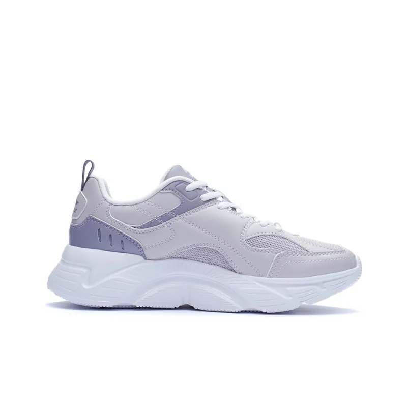 LiNing Li Ning Running Collection Cushioning Slip Resistant And Abrasion Resistant Low Top Running Shoes Women's Purple-1