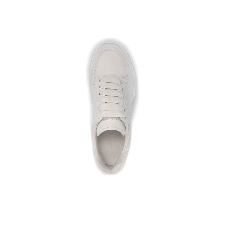 Alexander McQueen Court Low Top Casual Shoes Women's White-4