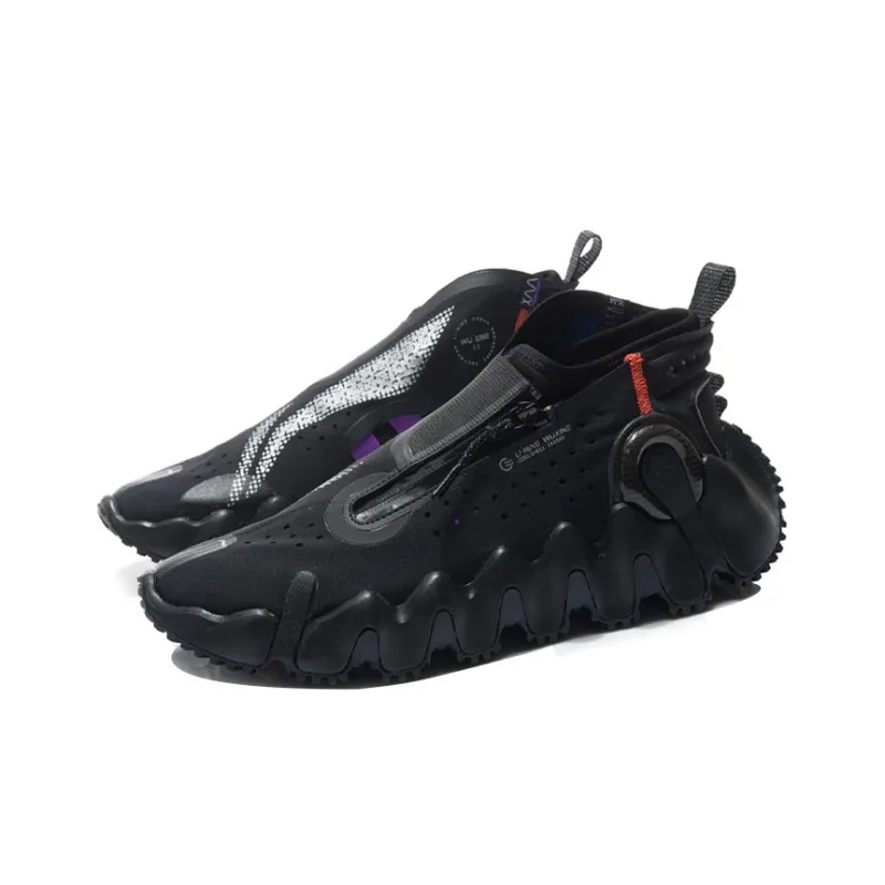 LiNing Wu Xing 2 Vintage Basketball Shoes Women's Low Top Black-2