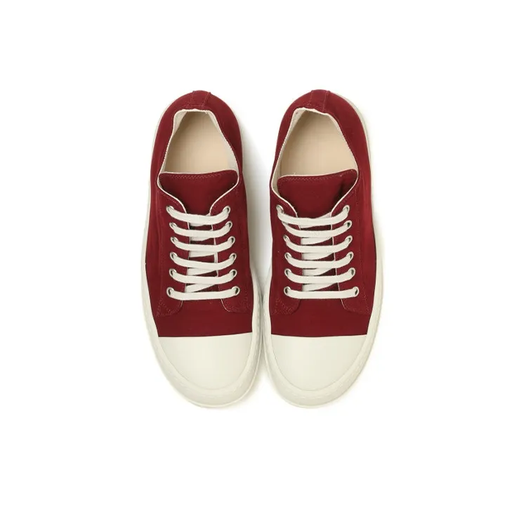 Rick Owens DRKSHDW Low Top Stylish Skateboarding Shoes Women's Red-3