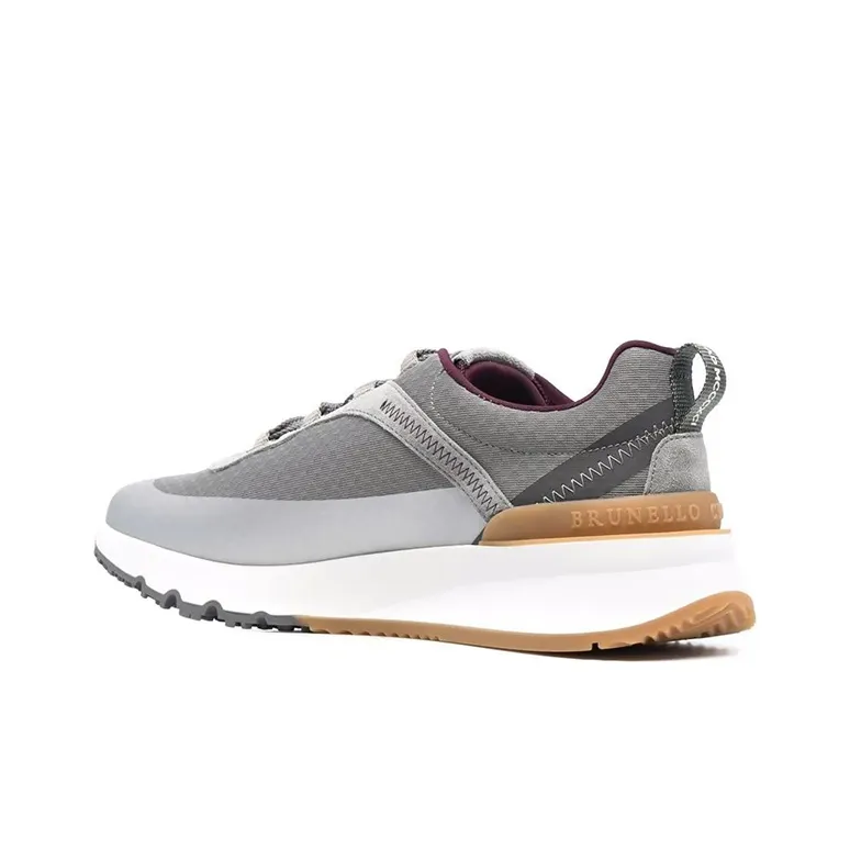 Brunello Cucinelli Running Shoes Men's Gray-2