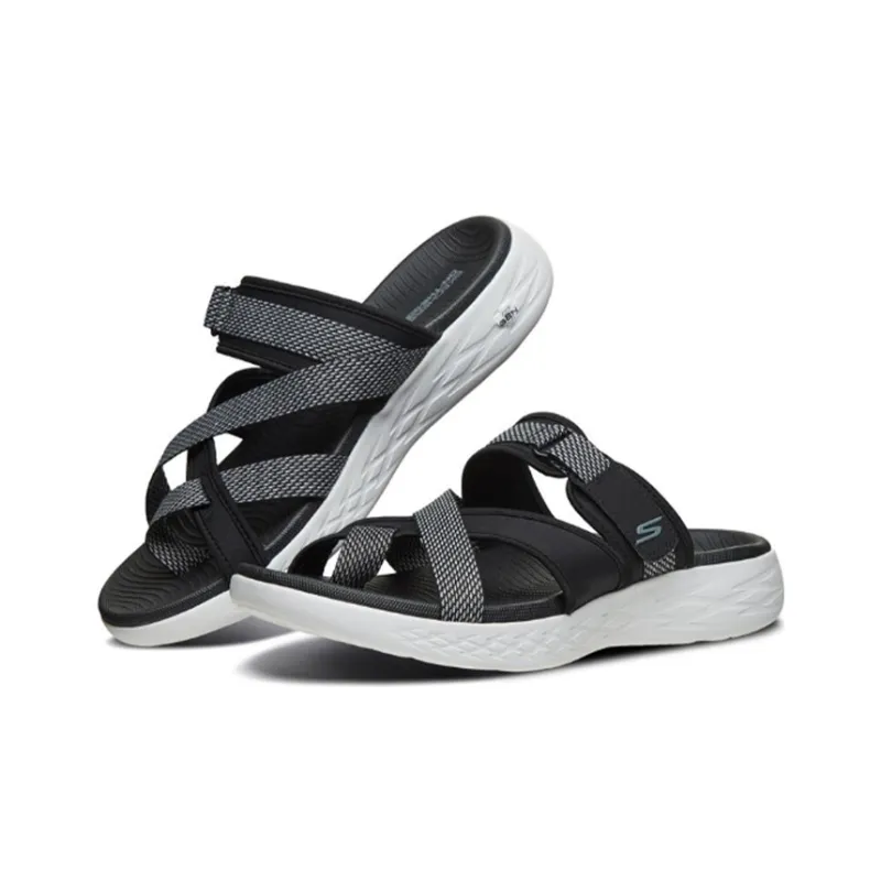 Skechers On The Go 600 Sandals Black/White-2