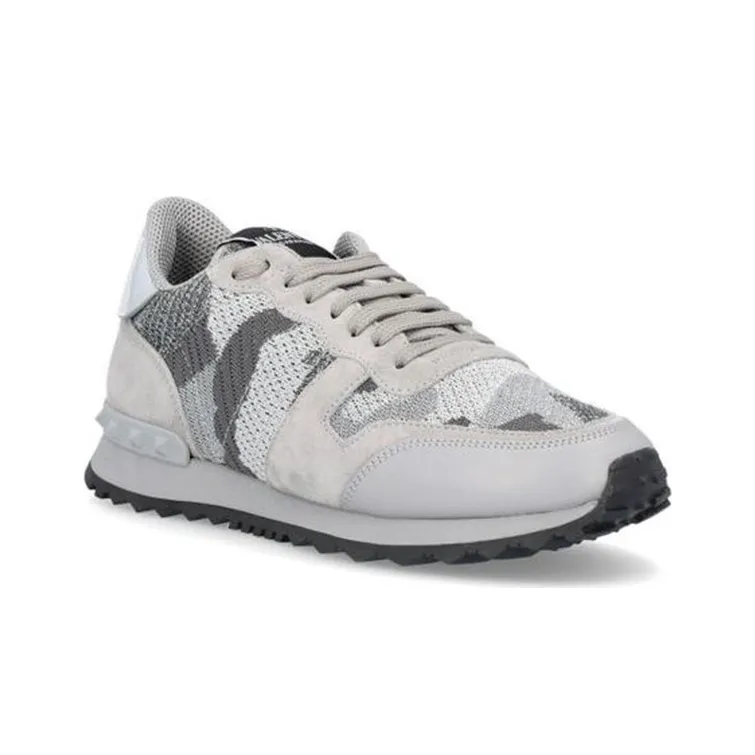 Valentino Rockrunner Low-Top Casual Shoes Women's Gray-2