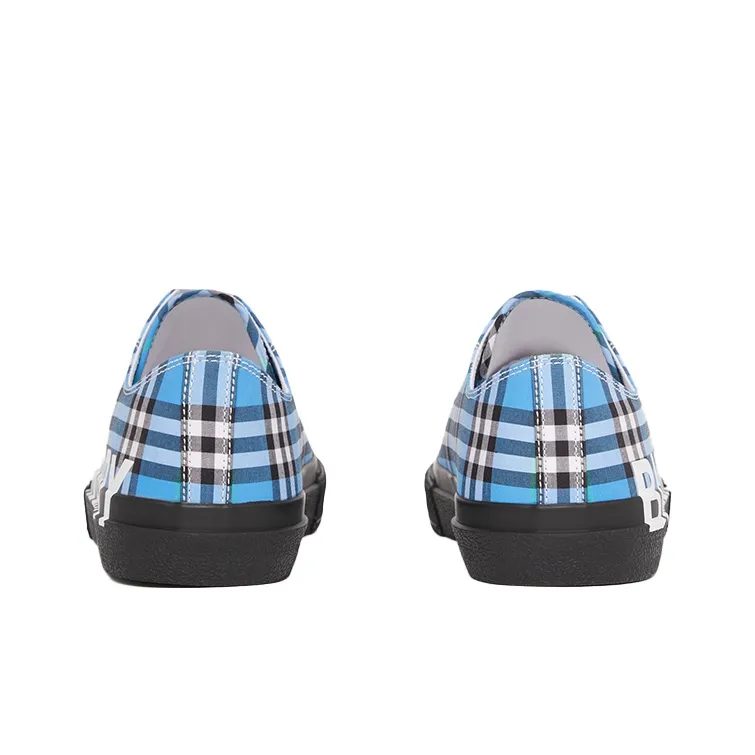 Burberry Low Top Stylish Skateboarding Shoes Women's Azure Blue-3