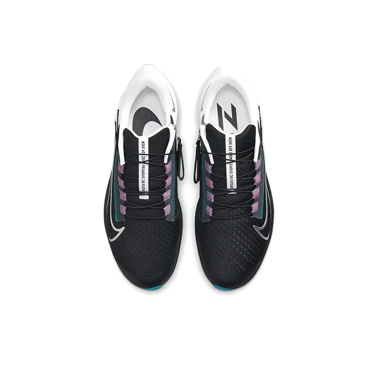 Nike Air Zoom Pegasus 38 FlyEase Black White Chlorine Blue-3