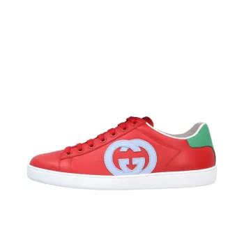 GUCCI Ace Skateboard Shoes Women's Low Top Red