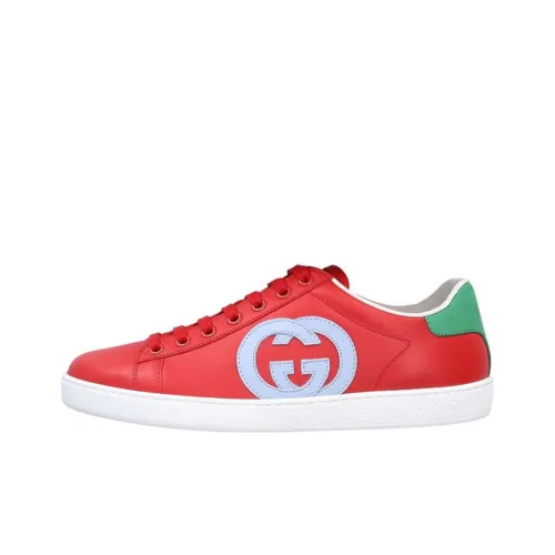 GUCCI ACE Skateboard Shoes Women's Low-Top Red