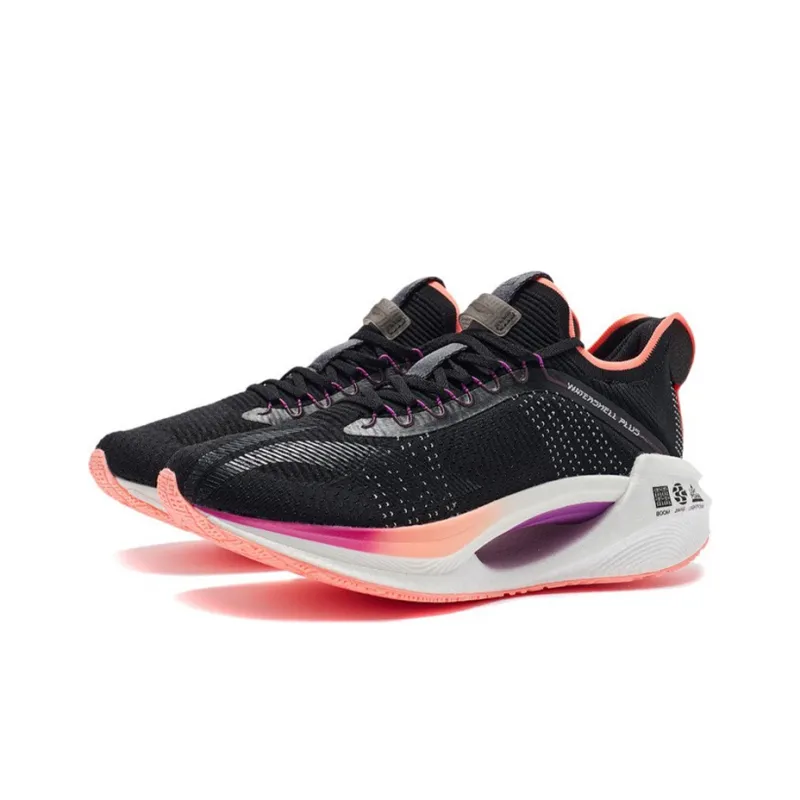 LiNing Jueying Essential Breathable Low Top Running Shoes Men's Black Orange-2
