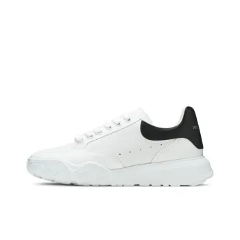 Alexander McQueen Court Trainer Anti Slip Wear Resistant Low Top Running Shoes Men's White Black