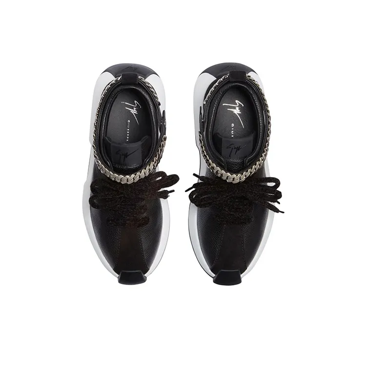 Giuseppe Zanotti/GZ Fero Cushioned Wear-Resistant Breathable Lightweight Low-Top Casual Shoes Women's Black-4