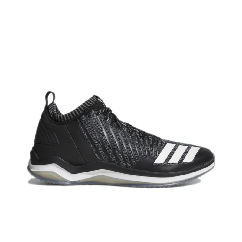 Adidas Icon Trainer Abrasion Resistant Slip Resistant Mid Top Running Shoes Men's Black White-1