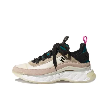 CHANEL Women's Velvet Calfskin & Mixed Fibers Sneaker 'Beige Pink' Women's