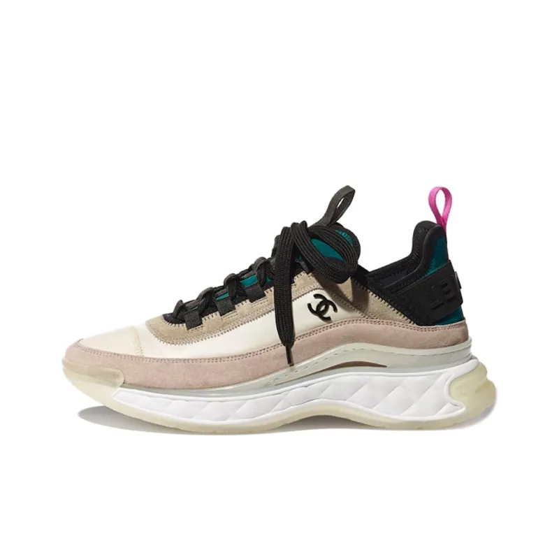 CHANEL Women's Velvet Calfskin & Mixed Fibers Sneaker 'Beige Pink' Women's-0