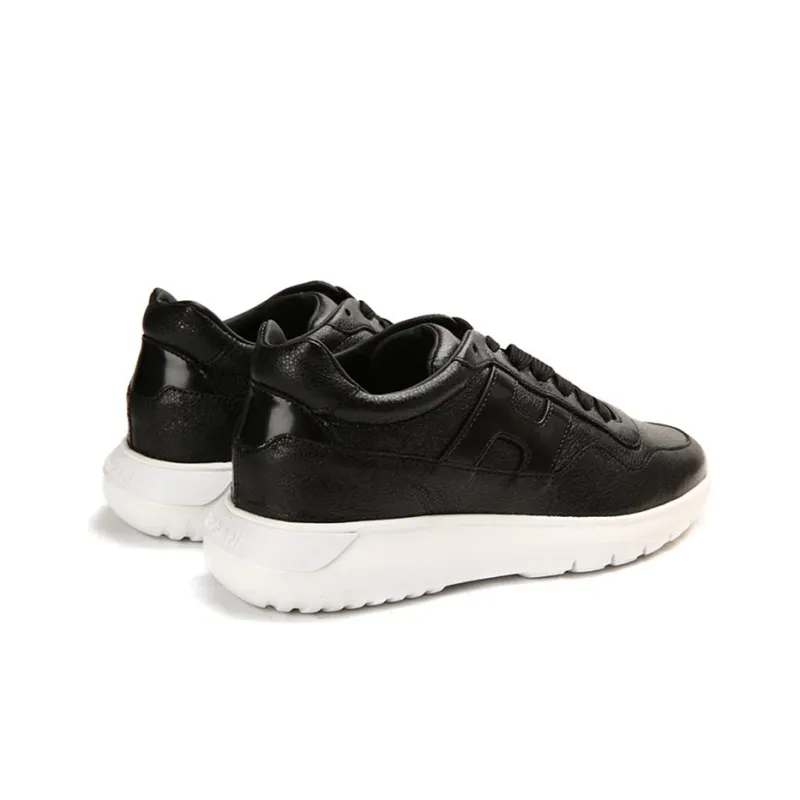 HOGAN Shock Absorbers With Slip Resistant And Abrasion Resistant Properties Low Top Casual Shoes Women's Black-3