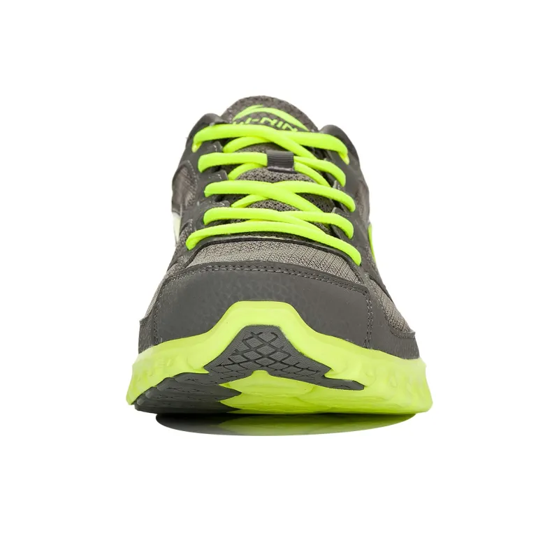 LiNing Cushioning, Slip Resistant, And Abrasion Resistant Low Top Running Shoes Men's Gray Green-3