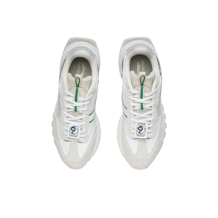 LiNing Fangyuan EVO Cushioned Slip Resistant Low Top Running Shoes Women's Bellflower Gray-3