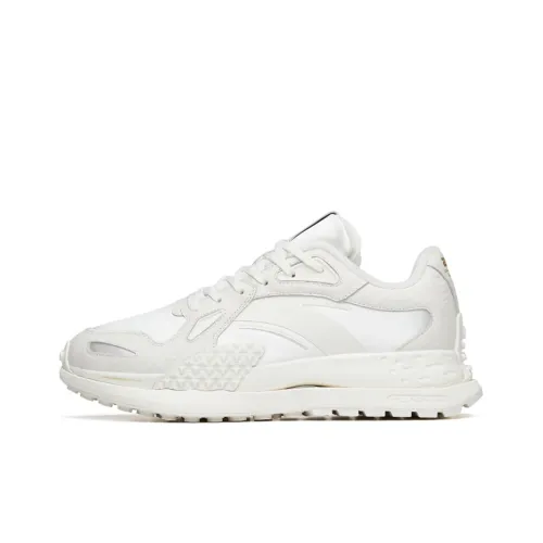 ANTA Running Shoes Men Low-Top Ivory White