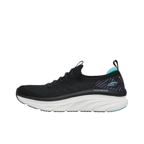 Skechers D'lux Walker Casual Shoes Women's Low-Top Black/Blue