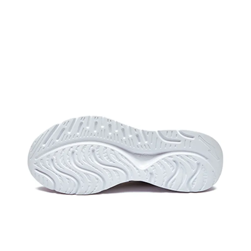 Erke Rebound Cushioning Lightweight Wear Resistant Slip Resistant Low Top Running Shoes Men's White Gray-4
