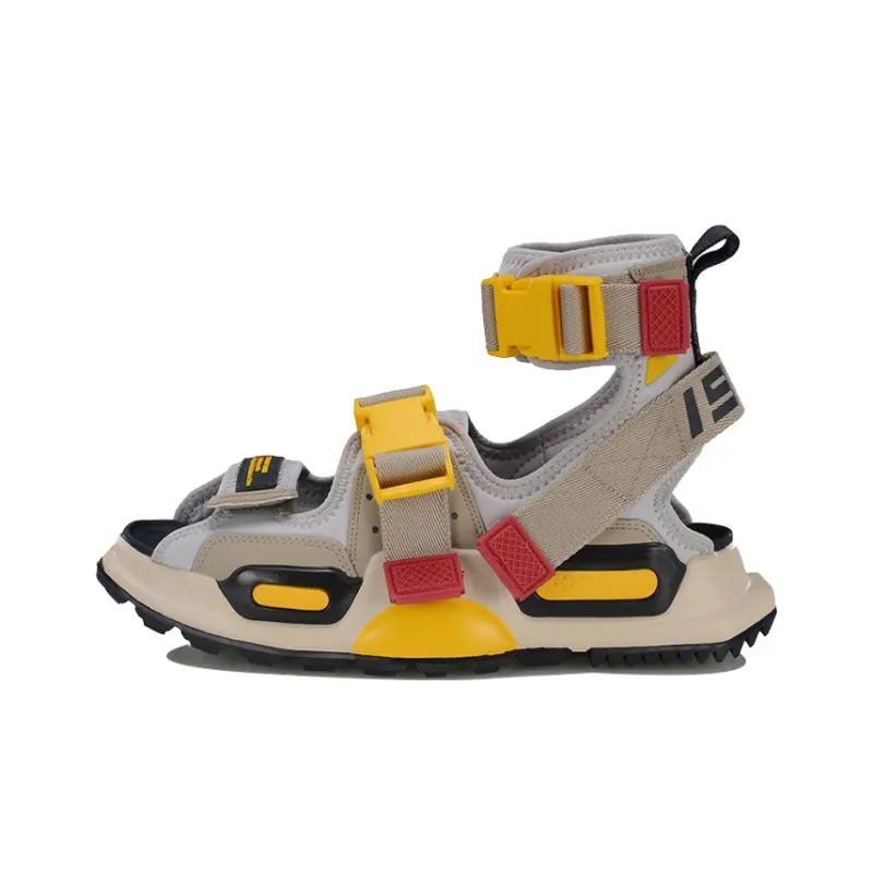 LINING Reburn Beach Sandals Unisex Gray/Yellow-0