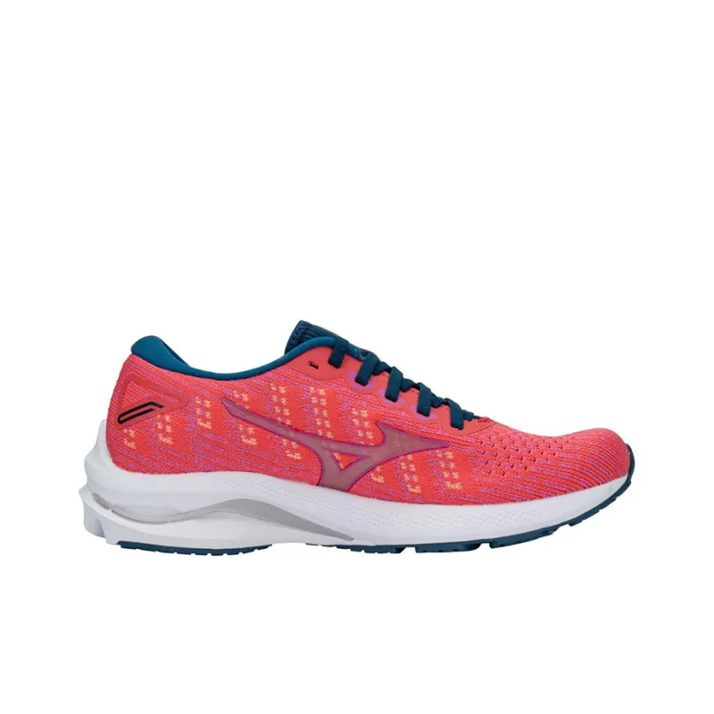 Mizuno Wave Rider 25 Waveknit 'Pink Blue White' Women's-1