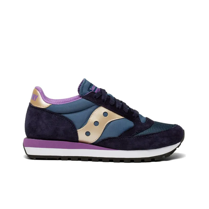 Saucony Jazz Series Running Shoes Women's Low Top Blue/Purple/White/Gold-1