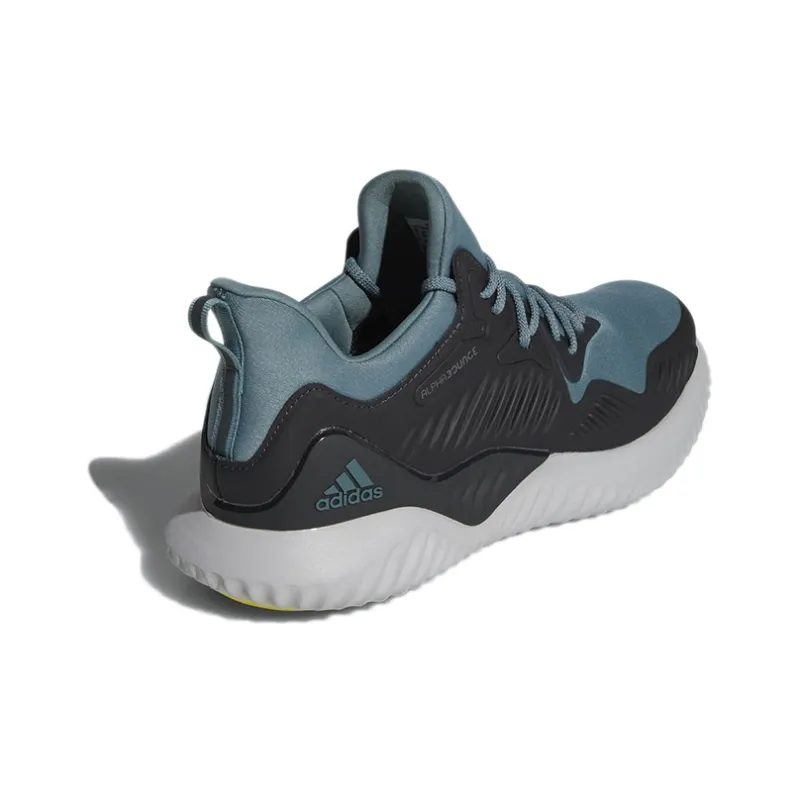 Adidas AlphaBounce Running Shoes Men Low-Top Black/Green-3