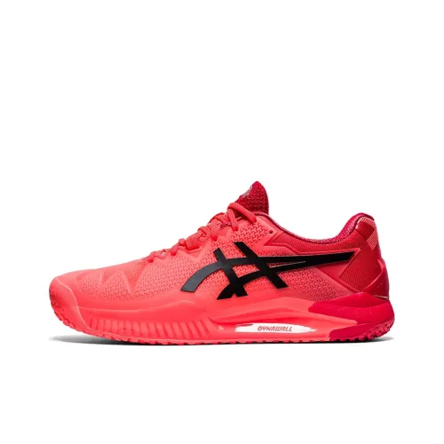 Asics Gel-Resolution 8 Tennis Shoes Men Low-Top Red/Black