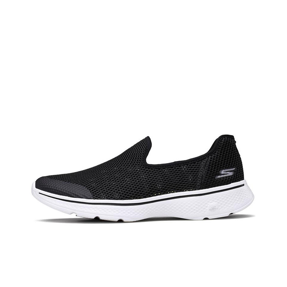 Skechers Go Walk 4 Slip On Shoes Men Low Top Black White POIZON