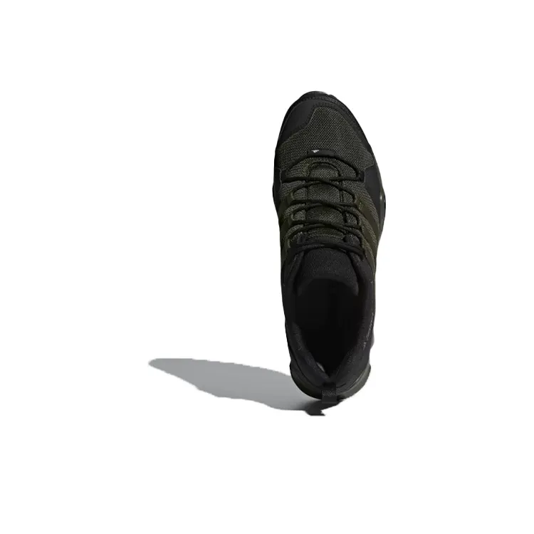 Adidas Terrex Ax2r Cushioning Wear Resistant Low Top Outdoor Shoes Men's Black Green-4