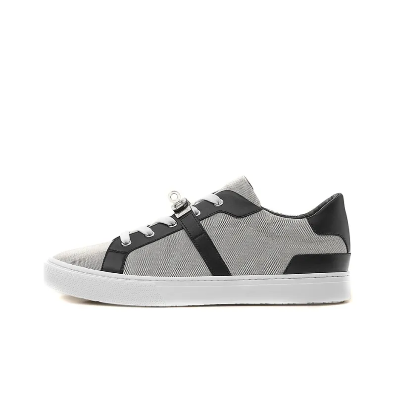 HERMES Day Low Top Stylish Skateboarding Shoes Men's Gray Black-0