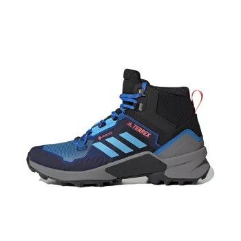Adidas Terrex Swift R3 Mid Gore-tex Hiking Anti-Slip Wear-Resistant High-Top Trekking Shoes Men's Black Blue