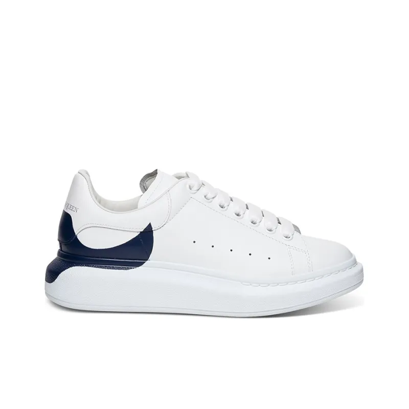 Alexander McQueen Oversized Sneaker 'White Navy Heel'-1