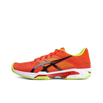 Asics Gel-Solution Speed 3 Clay Wear-Resistant Low-Top Running Shoes Men's Orange Black