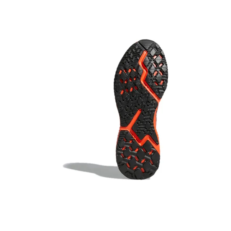 Adidas Aerobounce 2 Breathable Low-Top Running Shoes Men's Black Orange-5