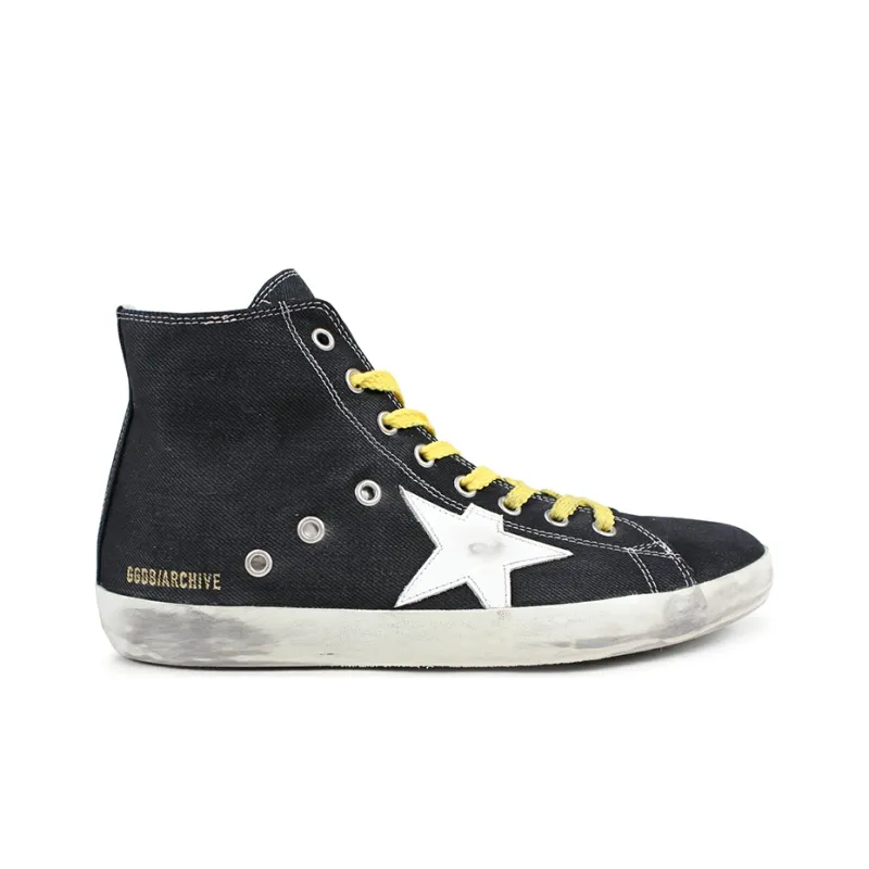 Golden Goose Francy Canvas Shoes Men High-Top Black-1