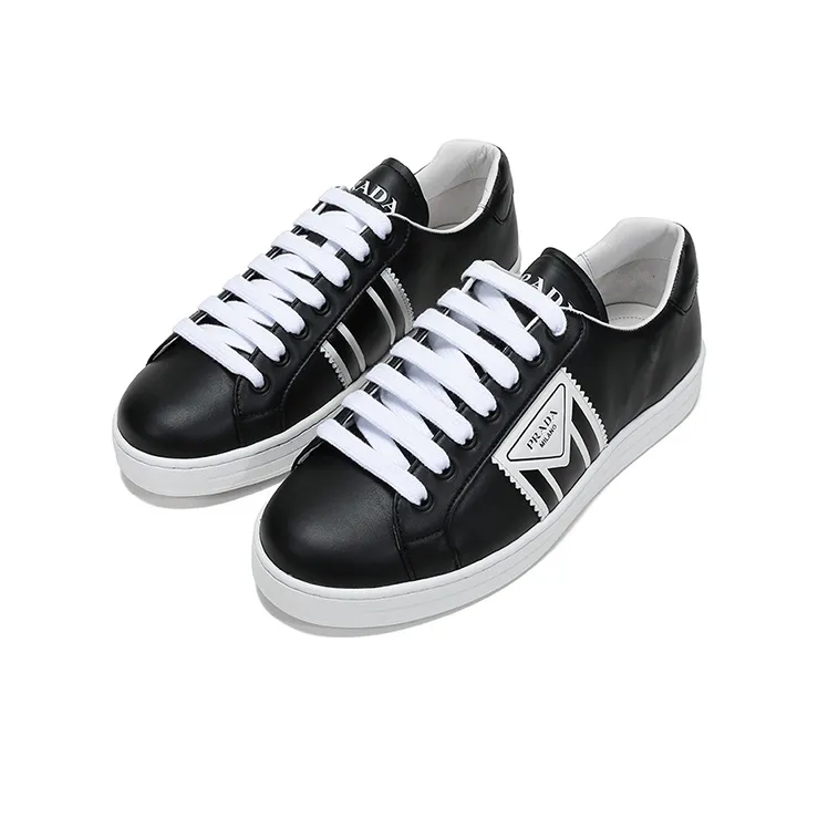 PRADA Stylish Skateboarding Shoes Men's Black White-2