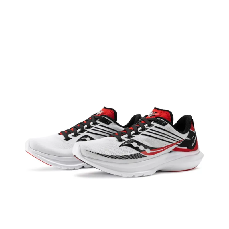 Saucony Kinvara 12 Running Shoes Women's Low-Top White/Red/Black-2